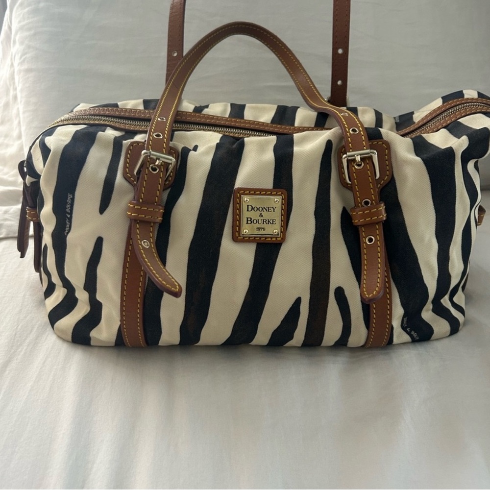 Dooney & Bourke Zebra Print' Bag - Black and Brown